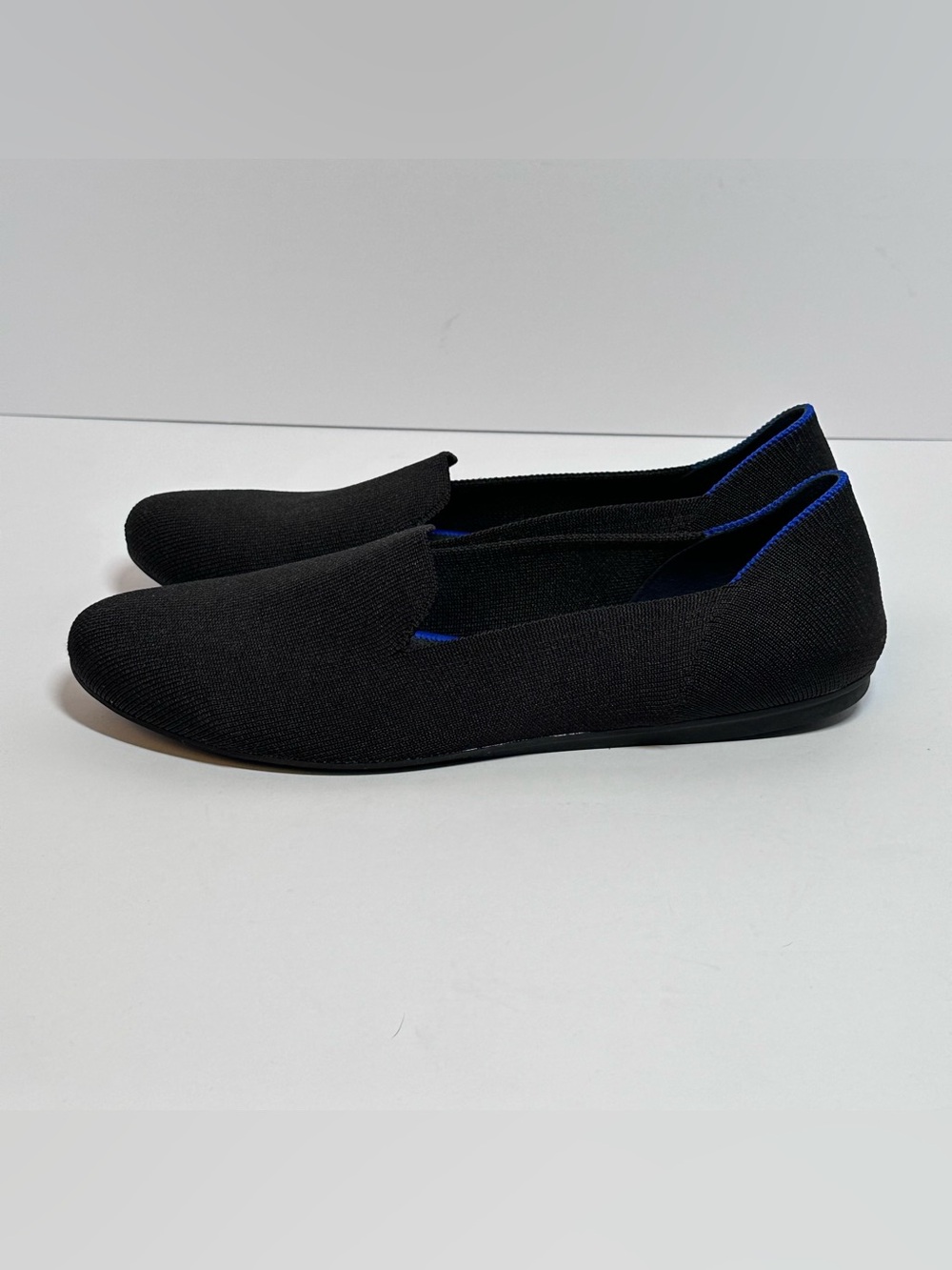 Rothy’s The Loafer Black Honeycomb Round Toe Slip On Flat Shoes Womens Size 10 - Picture 4 of 8